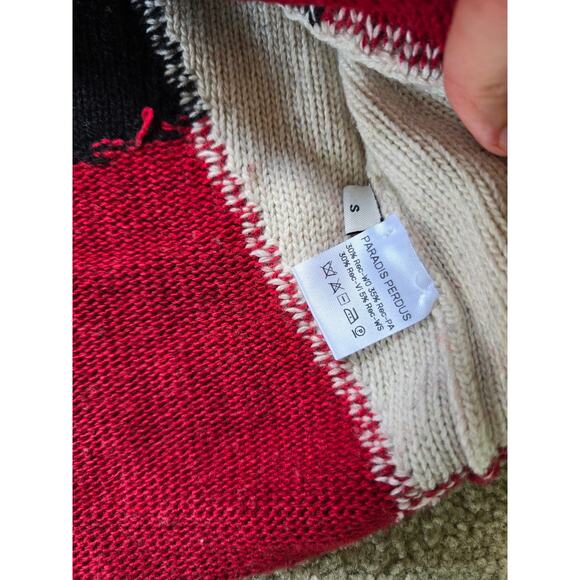 Paradis Perdus Unisex Joseph Sweater Recycled Multicolor Dark 90s Inspired Small - Picture 4 of 4